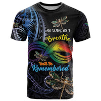 Personalised Polynesian Memorial T Shirt As Long As I Breathe You'll Be Remembered LT01 Colorful - Polynesian Pride