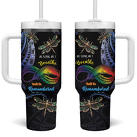 Personalised Polynesian Memorial Tumbler With Handle As Long As I Breathe You'll Be Remembered LT01 One Size: 40 oz Colorful - Polynesian Pride