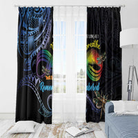 Polynesian Memorial Window Curtain As Long As I Breathe You'll Be Remembered LT01 - Polynesian Pride