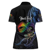 Personalised Polynesian Memorial Women Polo Shirt As Long As I Breathe You'll Be Remembered