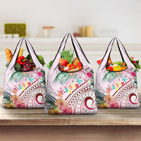 Pasifika Festival Grocery Bag Tribal Pattern Tropical Style LT01 3-pack One Size Pink - Polynesian Pride