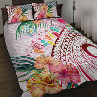 Pasifika Festival Quilt Bed Set Tribal Pattern Tropical Style LT01 Pink - Polynesian Pride