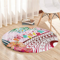 Pasifika Festival Round Carpet Tribal Pattern Tropical Style