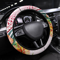 Pasifika Festival Steering Wheel Cover Tribal Pattern Tropical Style LT01 Universal Fit Pink - Polynesian Pride