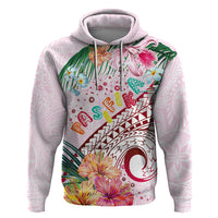 Pasifika Festival Zip Hoodie Tribal Pattern Tropical Style LT01 Pullover Hoodie Pink - Polynesian Pride
