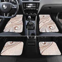 Pasifika Festival Car Mats Vintage Tribal Pattern LT01 Set 4pcs Brown - Polynesian Pride