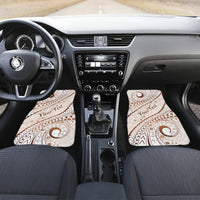 Pasifika Festival Car Mats Vintage Tribal Pattern LT01 Set 2pcs - Front Brown - Polynesian Pride