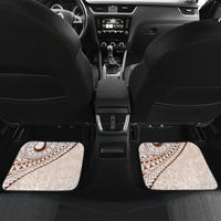 Pasifika Festival Car Mats Vintage Tribal Pattern LT01 Set 2pcs - Back Brown - Polynesian Pride