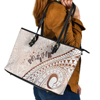 Pasifika Festival Leather Tote Bag Vintage Tribal Pattern LT01 - Polynesian Pride