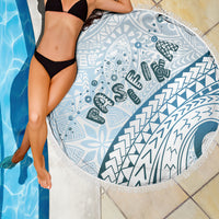 Pasifika Festival Beach Blanket Tribal Pattern Blue Version LT01 - Polynesian Pride