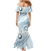 Pasifika Festival Mermaid Dress Tribal Pattern Blue Version LT01 - Polynesian Pride