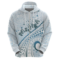 Pasifika Festival Zip Hoodie Tribal Pattern Blue Version LT01 - Polynesian Pride