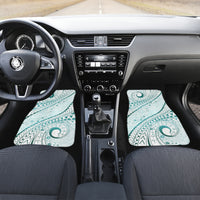 Pasifika Festival Car Mats Tribal Pattern Teal Version LT01 Set 2pcs - Front Teal - Polynesian Pride