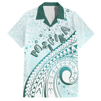 Pasifika Festival Hawaiian Shirt Tribal Pattern Teal Version LT01 Teal - Polynesian Pride