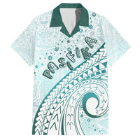 Pasifika Festival Hawaiian Shirt Tribal Pattern Teal Version LT01 Teal - Polynesian Pride