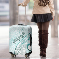 Pasifika Festival Luggage Cover Tribal Pattern Teal Version