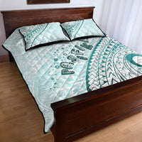 Pasifika Festival Quilt Bed Set Tribal Pattern Teal Version LT01 - Polynesian Pride