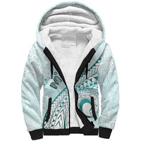 Pasifika Festival Sherpa Hoodie Tribal Pattern Teal Version LT01 Unisex Teal - Polynesian Pride