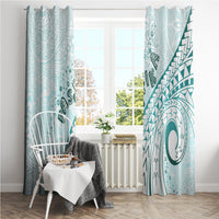 Pasifika Festival Window Curtain Tribal Pattern Teal Version LT01 - Polynesian Pride