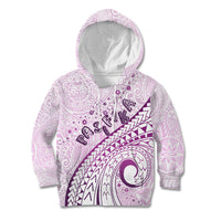 Pasifika Festival Kid Hoodie Tribal Pattern Lilac Version LT01 Hoodie Purple - Polynesian Pride