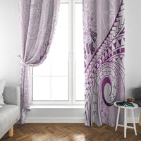 Pasifika Festival Window Curtain Tribal Pattern Lilac Version LT01 - Polynesian Pride