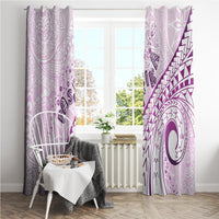 Pasifika Festival Window Curtain Tribal Pattern Lilac Version LT01 - Polynesian Pride