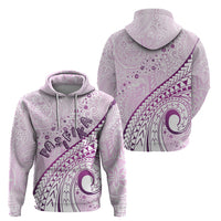 Pasifika Festival Zip Hoodie Tribal Pattern Lilac Version LT01 - Polynesian Pride