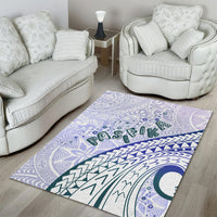 Pasifika Festival Area Rug Tribal Pattern Violet Version
