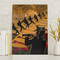 ANZAC Day 2024 Canvas Wall Art Silver Fern With A Trumpet Soldier LT01 Without Frame Art - Polynesian Pride