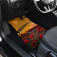 ANZAC Day 2024 Car Mats Silver Fern With A Trumpet Soldier LT01 - Polynesian Pride