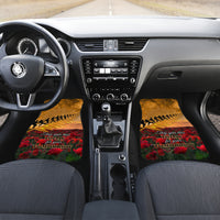ANZAC Day 2024 Car Mats Silver Fern With A Trumpet Soldier LT01 Set 2pcs - Front Art - Polynesian Pride