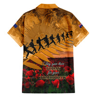 ANZAC Day 2024 Family Matching Short Sleeve Bodycon Dress and Hawaiian Shirt Silver Fern With A Trumpet Soldier LT01 - Polynesian Pride