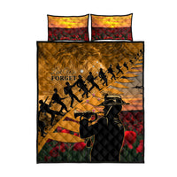 ANZAC Day 2024 Quilt Bed Set Silver Fern With A Trumpet Soldier LT01 - Polynesian Pride