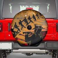 ANZAC Day 2024 Spare Tire Cover Silver Fern With A Trumpet Soldier LT01 - Polynesian Pride