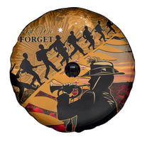 ANZAC Day 2024 Spare Tire Cover Silver Fern With A Trumpet Soldier LT01 - Polynesian Pride