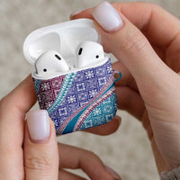 Hawaiian Quilt Pattern AirPods Case Purple Blue Color Mixed LT01 - Polynesian Pride