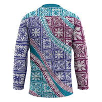 Hawaiian Quilt Pattern Hockey Jersey Purple Blue Color Mixed LT01 - Polynesian Pride
