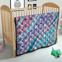 Hawaiian Quilt Pattern Quilt Purple Blue Color Mixed - Polynesian Pride