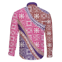 Hawaiian Quilt Pattern Family Matching Short Sleeve Bodycon Dress and Hawaiian Shirt Sweet Color Mixed - Polynesian Pride