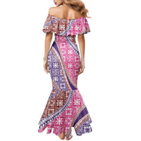 Hawaiian Quilt Pattern Mermaid Dress Sweet Color Mixed - Polynesian Pride