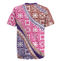 Hawaiian Quilt Pattern Rugby Jersey Sweet Color Mixed - Polynesian Pride