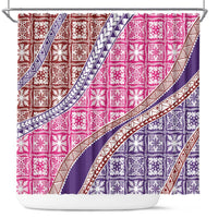 Hawaiian Quilt Pattern Shower Curtain Sweet Color Mixed - Polynesian Pride