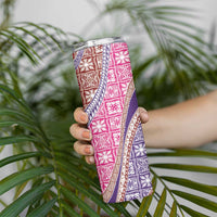 Hawaiian Quilt Pattern Skinny Tumbler Sweet Color Mixed - Polynesian Pride