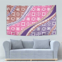 Hawaiian Quilt Pattern Tapestry Sweet Color Mixed - Polynesian Pride