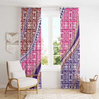 Hawaiian Quilt Pattern Window Curtain Sweet Color Mixed - Polynesian Pride