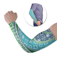 Hawaiian Quilt Pattern Arm Sleeves Fresh Color Mixed - Polynesian Pride