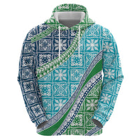 Hawaiian Quilt Pattern Hoodie Fresh Color Mixed - Polynesian Pride