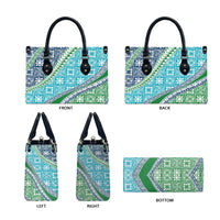 Hawaiian Quilt Pattern Leather Bag Fresh Color Mixed - Polynesian Pride