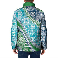 Hawaiian Quilt Pattern Padded Jacket Fresh Color Mixed - Polynesian Pride