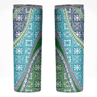 Hawaiian Quilt Pattern Skinny Tumbler Fresh Color Mixed - Polynesian Pride